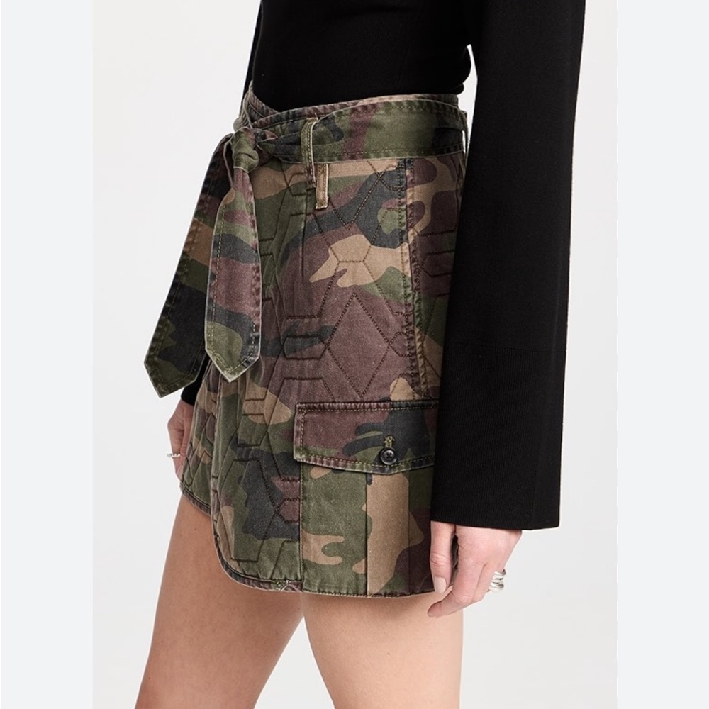 Marissa Webb Katrina Quilted Woodland Camo Mini‎ Skirt - Picture 2 of 16